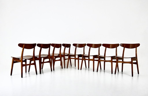 Eetkamerstoelen "Ch30" van Hans J. Wegner voor Carl Hansen & Zoon, 1950S, set van 8