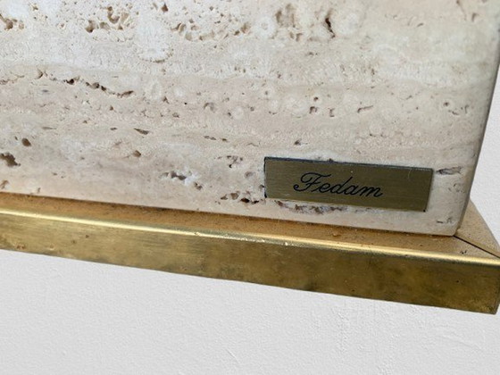 Image 1 of Travertin Salontafel Van Fedam