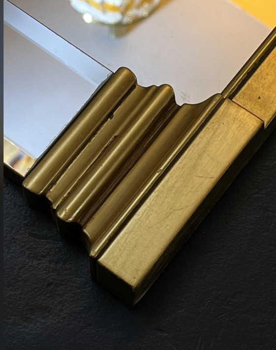 Image 1 of Deknudt spiegel vintage goud facet geslepen 