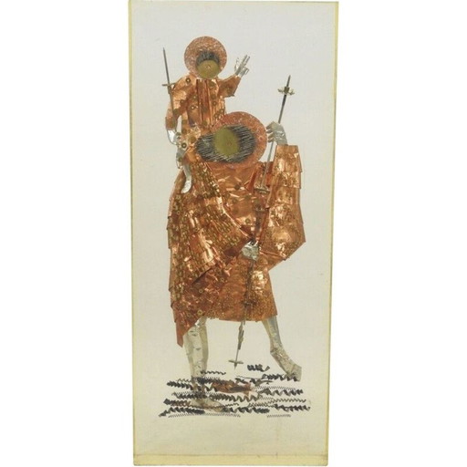 Vintage Saint Christophe sculptuur van Pierre en Christine Giraudon, jaren 1970