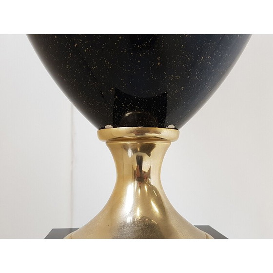 Image 1 of Vintage vloerlamp van Maison Le Dauphin in zwart staal 1970