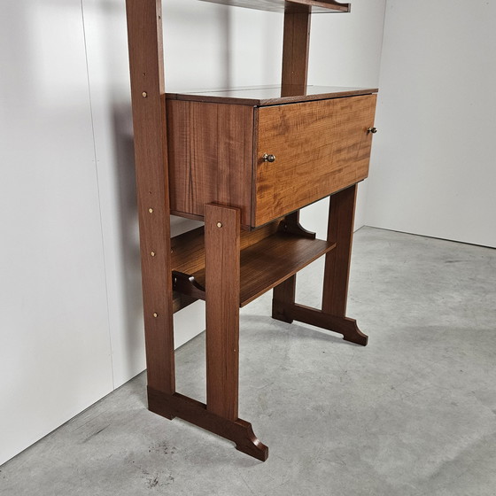 Image 1 of Vintage Italiaanse Boekenkast Met Bureau, Wallunit
