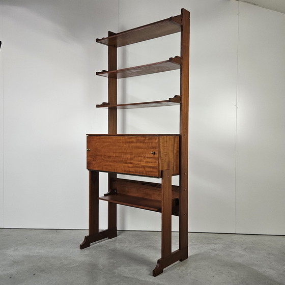 Image 1 of Vintage Italiaanse Boekenkast Met Bureau, Wallunit