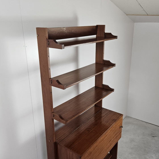 Image 1 of Vintage Italiaanse Boekenkast Met Bureau, Wallunit