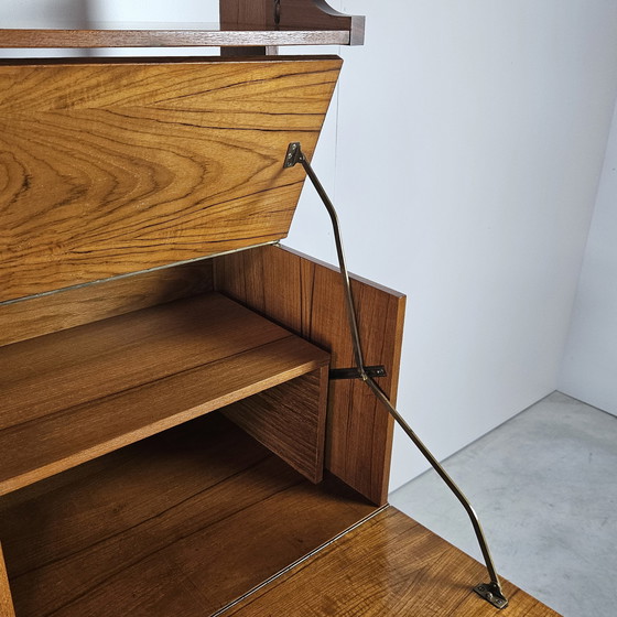 Image 1 of Vintage Italiaanse Boekenkast Met Bureau, Wallunit
