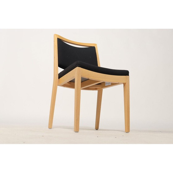 Image 1 of Set van 6 vintage stoelen van Schou Andersen in beukenhout en grijze stof