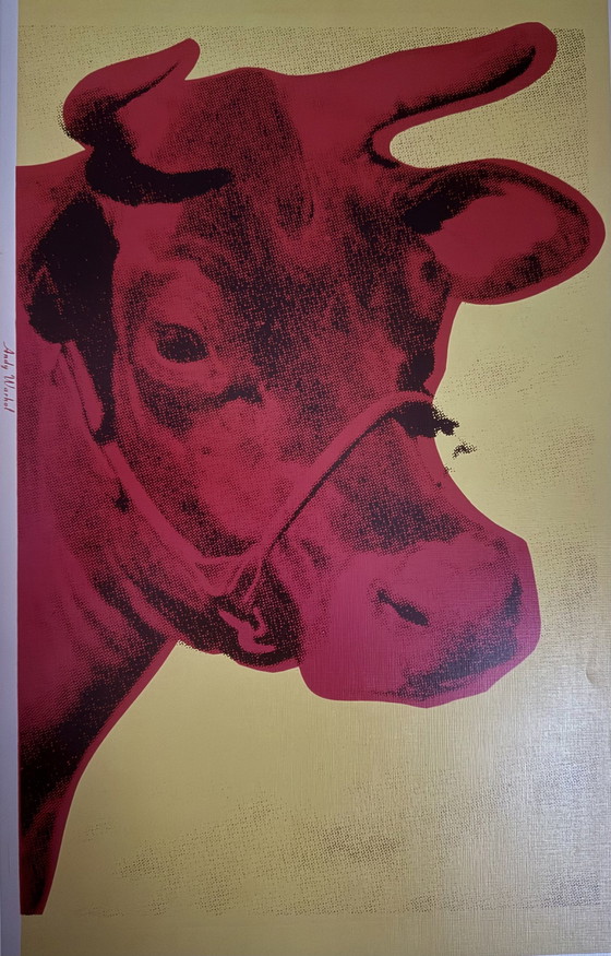 Image 1 of Andy Warhol: "Cow, 1966". Gesigneerd In De Plaat.