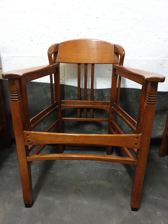 Image 1 of 6x Schuitema Jugendstil Eetkamer Armstoelen