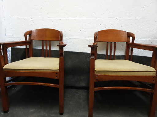 6x Schuitema Jugendstil Eetkamer Armstoelen