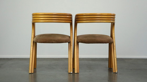 Image 1 of 4 x Vintage design bentwood eetkamerstoel en een eettafel 