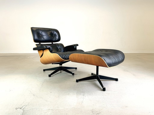 Eames Lounge Stoel Vitra Fauteuil Incl. Ottoman Zwart