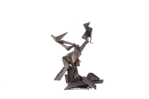 Jean Campa. Antiek metalen sculptuur. Circa 1980.