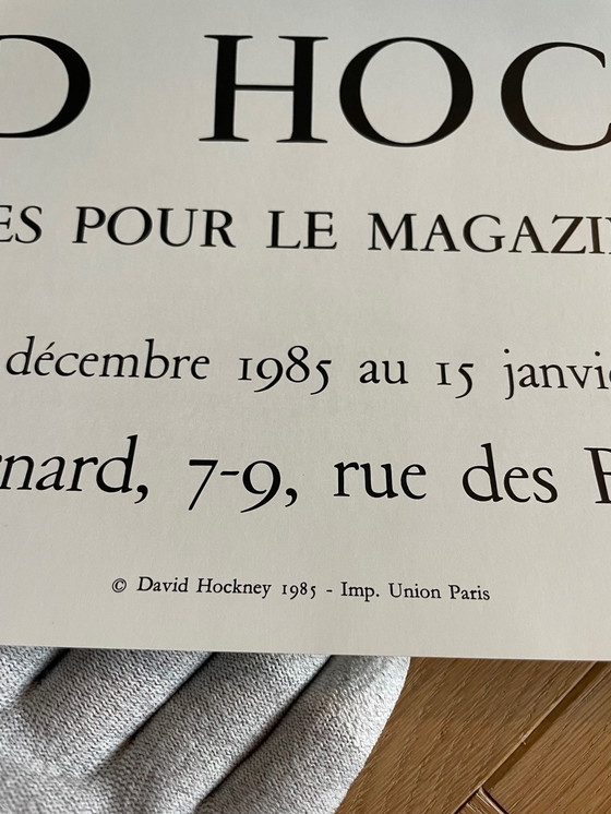 Image 1 of David Hockney, Images Et Pensées Pour Le Magazine "Vogue" Paris, Copyright David Hockney 1985- Imp. Union Paris, Gedrukt in Fran