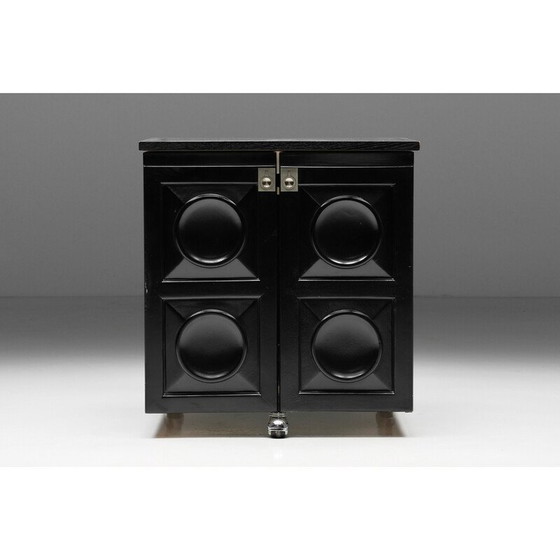 Image 1 of Vintage houten bar trolley van De Coene, 1970