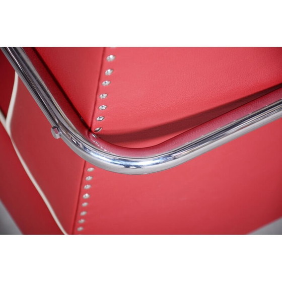 Image 1 of Vintage rood leren fauteuil van Mucke Melder, jaren 1930