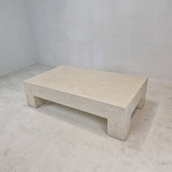 Image 1 of Vintage Mactan stenen salontafel door Magnussen Ponte, jaren 1980