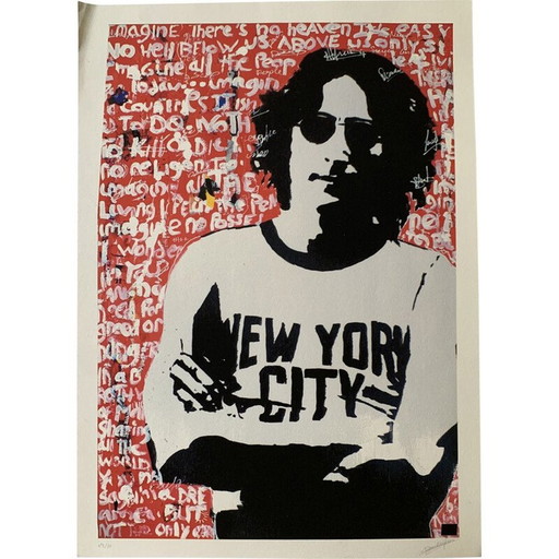 Vintage litho van John Lennon, 2010