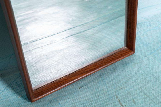 Image 1 of Minimalist spiegel teakhout, vintage design mirror Sweden