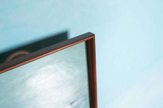Image 1 of Minimalist spiegel teakhout, vintage design mirror Sweden
