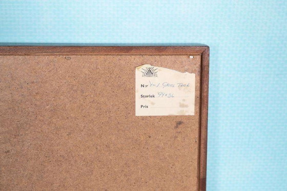 Image 1 of Minimalist spiegel teakhout, vintage design mirror Sweden