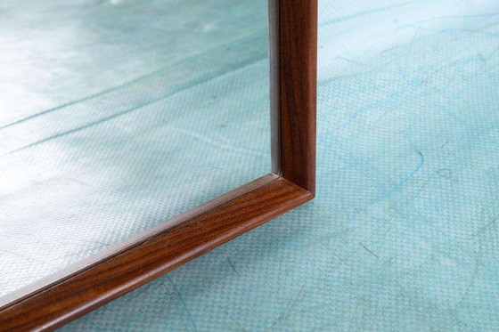 Image 1 of Minimalist spiegel teakhout, vintage design mirror Sweden
