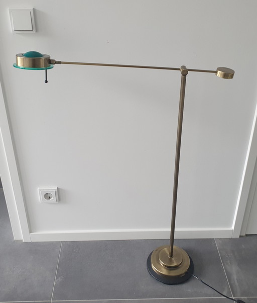 Vintage messing vloerlamp