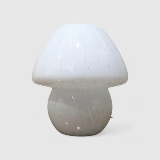 Image 1 of Vintage Mushroom Lamp - Wit Glas, Jaren '70