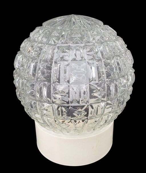 2118 Vintage Glazen Plafonniere Plafondlamp