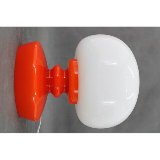 Image 1 of Vintage opaline glazen tafellamp van Stepan Tabery, Tsjecho-Slowakije 1970