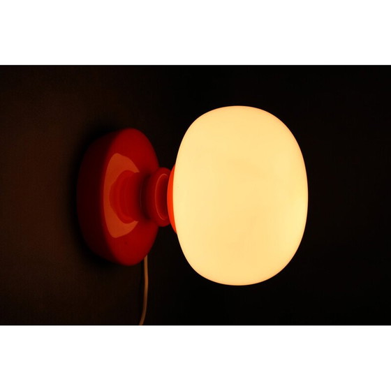 Image 1 of Vintage opaline glazen tafellamp van Stepan Tabery, Tsjecho-Slowakije 1970