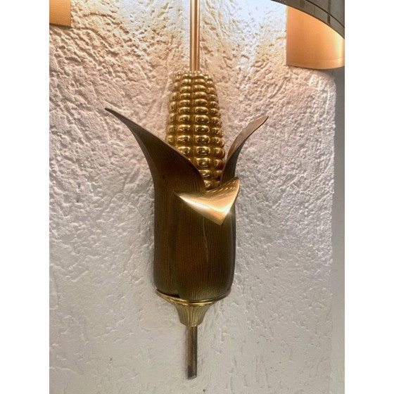 Image 1 of Paar vintage bronzen en messing wandlampen van Maison Charles, 1970