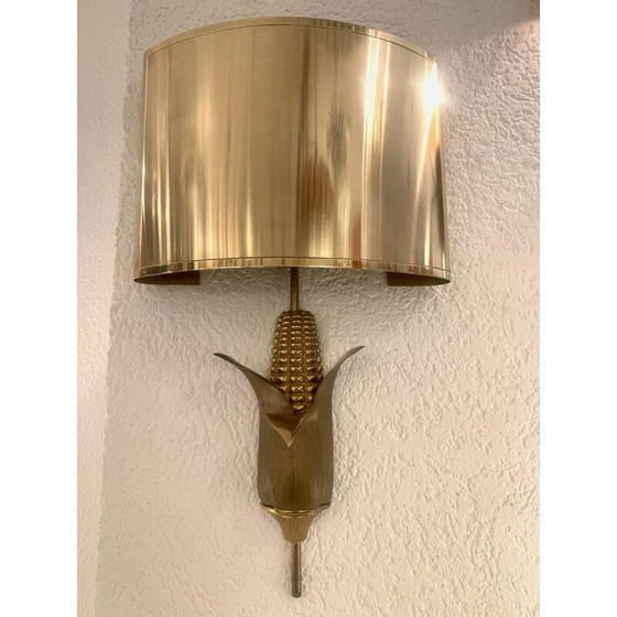 Image 1 of Paar vintage bronzen en messing wandlampen van Maison Charles, 1970