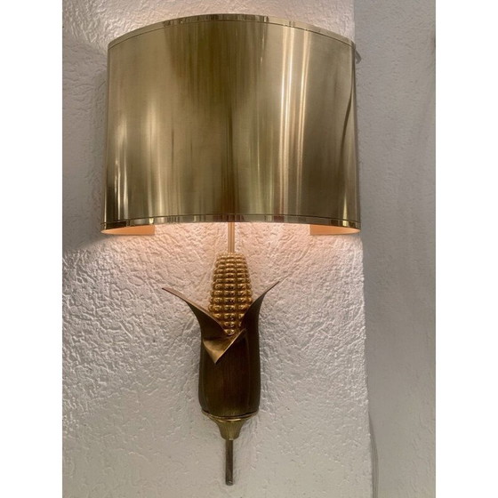 Image 1 of Paar vintage bronzen en messing wandlampen van Maison Charles, 1970