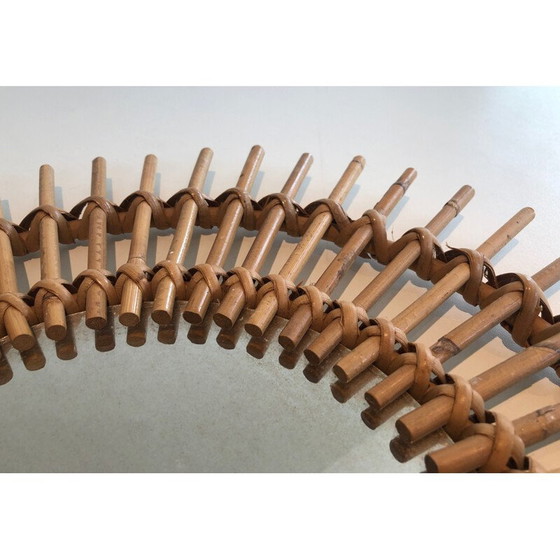 Image 1 of Vintage rotan spiegel, 1970