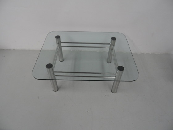 Image 1 of Vintage glazen salontafel