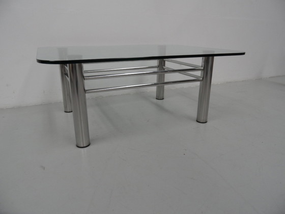 Image 1 of Vintage glazen salontafel