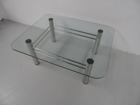 Image 1 of Vintage glazen salontafel