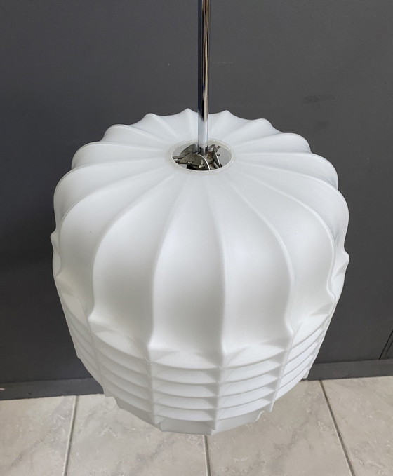 Image 1 of Opaline hanglamp 1960S Brutalistische stijl