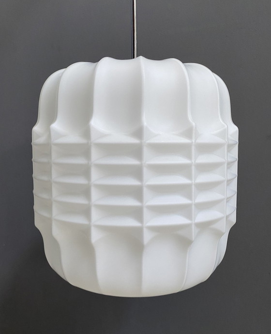 Image 1 of Opaline hanglamp 1960S Brutalistische stijl