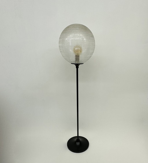 Vintage vloerlamp glazen globe jaren 70 design 