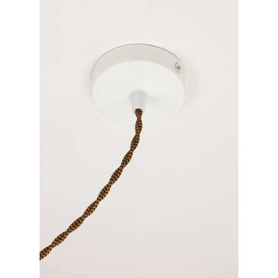 Image 1 of Vintage geel metalen hanglamp, 1980