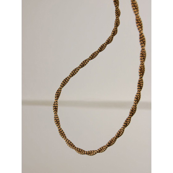 Image 1 of Vintage geel metalen hanglamp, 1980