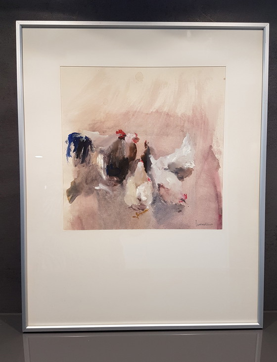 Image 1 of Jeanne Wesselius - Boerderijen - aquarel