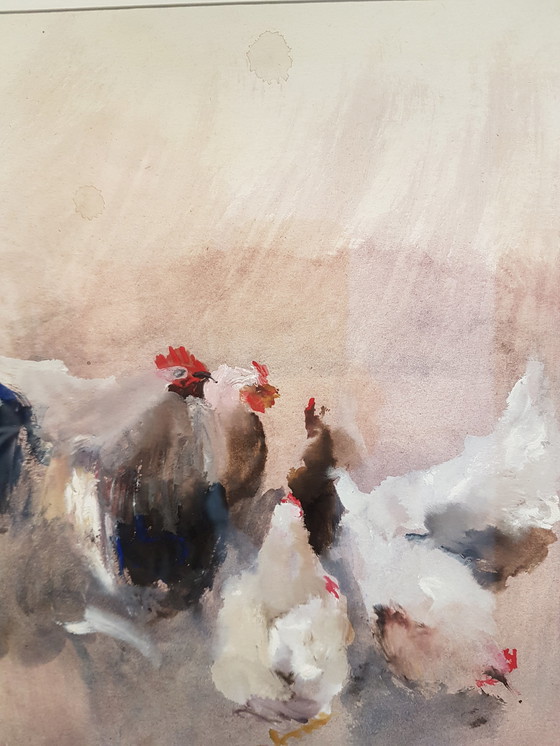 Image 1 of Jeanne Wesselius - Boerderijen - aquarel