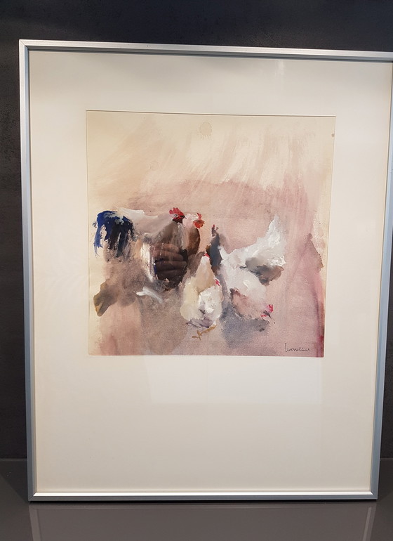 Image 1 of Jeanne Wesselius - Boerderijen - aquarel