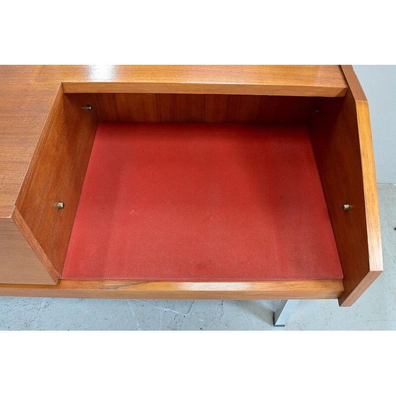 Image 1 of Vintage teakhouten kaptafel met grote spiegel, 1960-1970