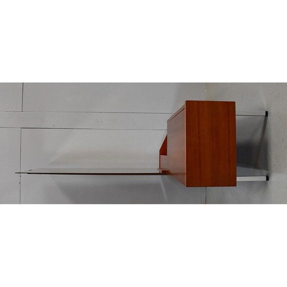 Image 1 of Vintage teakhouten kaptafel met grote spiegel, 1960-1970