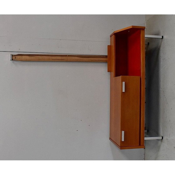 Image 1 of Vintage teakhouten kaptafel met grote spiegel, 1960-1970