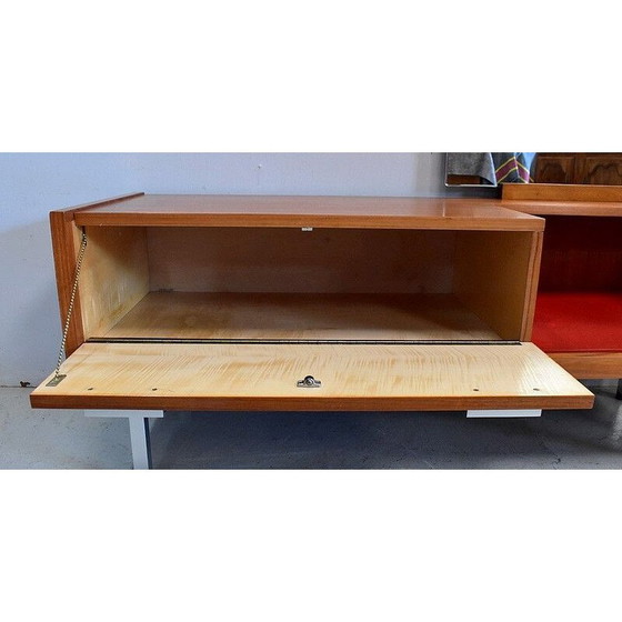 Image 1 of Vintage teakhouten kaptafel met grote spiegel, 1960-1970