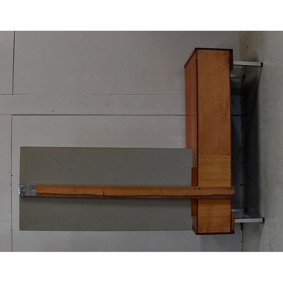 Image 1 of Vintage teakhouten kaptafel met grote spiegel, 1960-1970